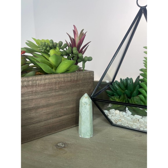 Phantom Fluorite Tower Polished Point Wand - Picture 8 of 10